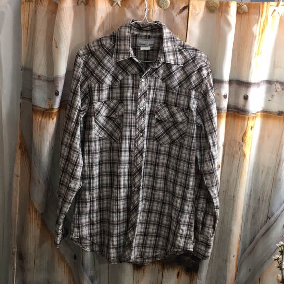 Men’s Wrangler Rancher Western Shirt Pearl Snap - Picture 2 of 8
